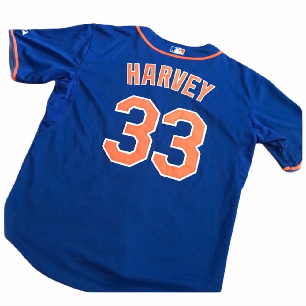 Magestic NY Mets Blue Dave Harvey Jersey #33
- Size 52